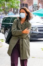 KATIE HOLMES Out for a Morning Walk in New York 08/20/2021