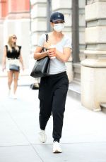 KATIE HOLMES Out for Morning Coffee in New York 08/03/2021