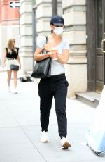KATIE HOLMES Out for Morning Coffee in New York 08/03/2021