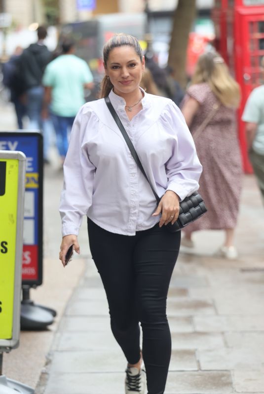 KELLY BROOK Arrives at Global Radio in London 08/25/2021