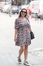 KELLY BROOK in a Floral Dress at Heart Radio in London 08/19/2021