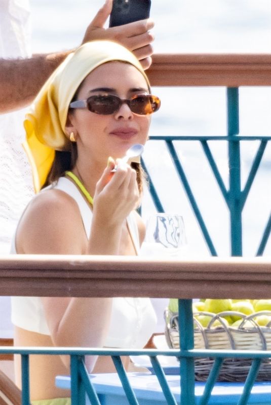 KENDALL JENNER and Devin Booker Out in Nerano 08/23/2021