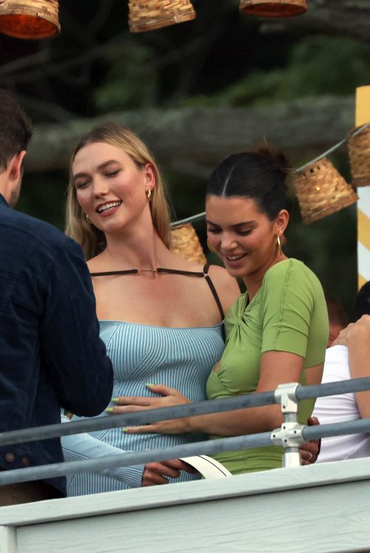 KENDALL JENNER and KARLIE KLOSS at a Party in Hamptons 08/18/2021