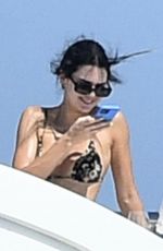 KENDALL JENNER in Bikini at a Yacht in Sardinia 08/20/2021