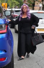 KERRY KATON Leaves a Hair Salon in Alderley Edge 08/25/2021