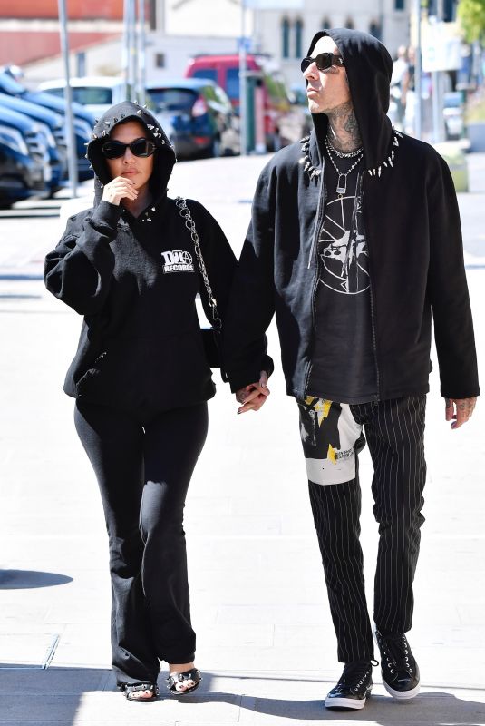 KOURTNEY KARDASHIAN and Travis Barker Arrives at Dolce & Gabbana Event in Venice 08/29/2021