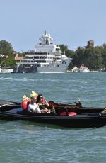 KOURTNEY KARDASHIAN and Travis Barker at Gondola Ride in Venice 08/30/2021