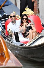 KOURTNEY KARDASHIAN and Travis Barker at Gondola Ride in Venice 08/30/2021