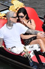 KOURTNEY KARDASHIAN and Travis Barker at Gondola Ride in Venice 08/30/2021