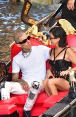 KOURTNEY KARDASHIAN and Travis Barker at Gondola Ride in Venice 08/30/2021