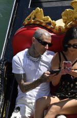 KOURTNEY KARDASHIAN and Travis Barker at Gondola Ride in Venice 08/30/2021