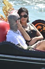 KOURTNEY KARDASHIAN and Travis Barker at Gondola Ride in Venice 08/30/2021