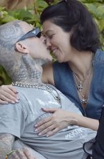 KOURTNEY KARDASHIAN and Travis Barker Out in Portofino 08/27/2021