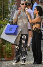 KOURTNEY KARDASHIAN and Travis Barker Out in Portofino 08/27/2021