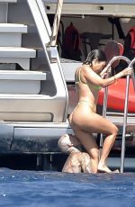 KOURTNEY KARDASHIAN and Travis Barker Out in Portofino 08/28/2021
