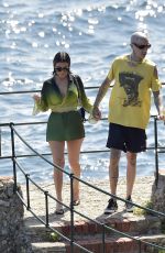 KOURTNEY KARDASHIAN and Travis Barker Out in Portofino 08/28/2021