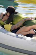 KOURTNEY KARDASHIAN and Travis Barker Out in Portofino 08/28/2021