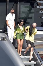 KOURTNEY KARDASHIAN and Travis Barker Out in Portofino 08/28/2021