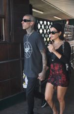 KOURTNEY KARDASHIAN and Travis Barker Out in Venice 08/29/2021