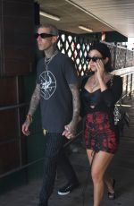 KOURTNEY KARDASHIAN and Travis Barker Out in Venice 08/29/2021