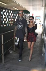 KOURTNEY KARDASHIAN and Travis Barker Out in Venice 08/29/2021