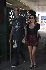 KOURTNEY KARDASHIAN and Travis Barker Out in Venice 08/29/2021