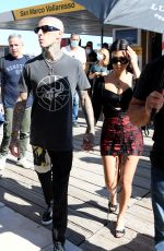 KOURTNEY KARDASHIAN and Travis Barker Out in Venice 08/29/2021