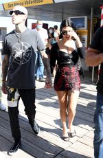 KOURTNEY KARDASHIAN and Travis Barker Out in Venice 08/29/2021