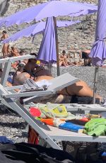 KOURTNEY KARDASHIAN in Bikini at a Beach in Italy 08/27/2021
