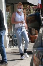 KRISTEN STEWART and DYLAN MEYER Shopping for Sunglasses in Los Feliz 08/26/2021