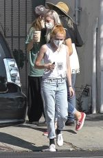 KRISTEN STEWART and DYLAN MEYER Shopping for Sunglasses in Los Feliz 08/26/2021