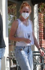KRISTEN STEWART and DYLAN MEYER Shopping for Sunglasses in Los Feliz 08/26/2021