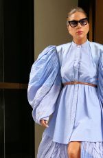 LADY GAGA Leaves Her Hotel in New York 08/04/2021