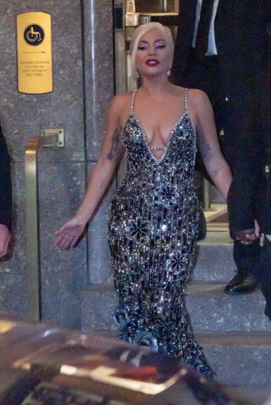 LADY GAGA Leaves Radio City Music in New York 08/05/2021