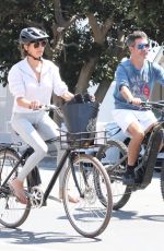 LAUREN SILVERMAN and Simon Cowell Riding Bikes Out in Malibu 08/26/2021