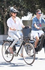 LAUREN SILVERMAN and Simon Cowell Riding Bikes Out in Malibu 08/26/2021
