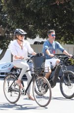 LAUREN SILVERMAN and Simon Cowell Riding Bikes Out in Malibu 08/26/2021