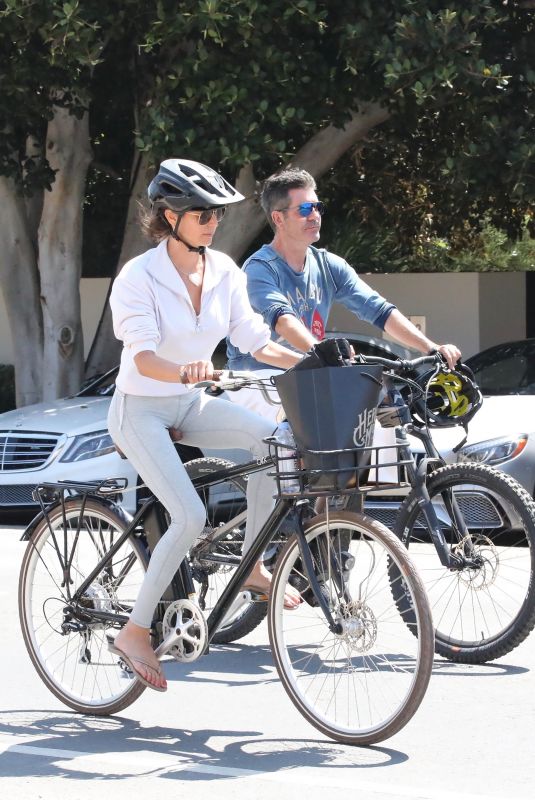 LAUREN SILVERMAN and Simon Cowell Riding Bikes Out in Malibu 08/26/2021