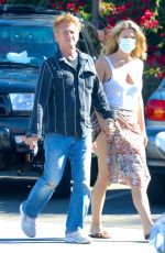 LEILA GEORGE and Sean Penn Out for Lunch in Malibu 08/01/2021
