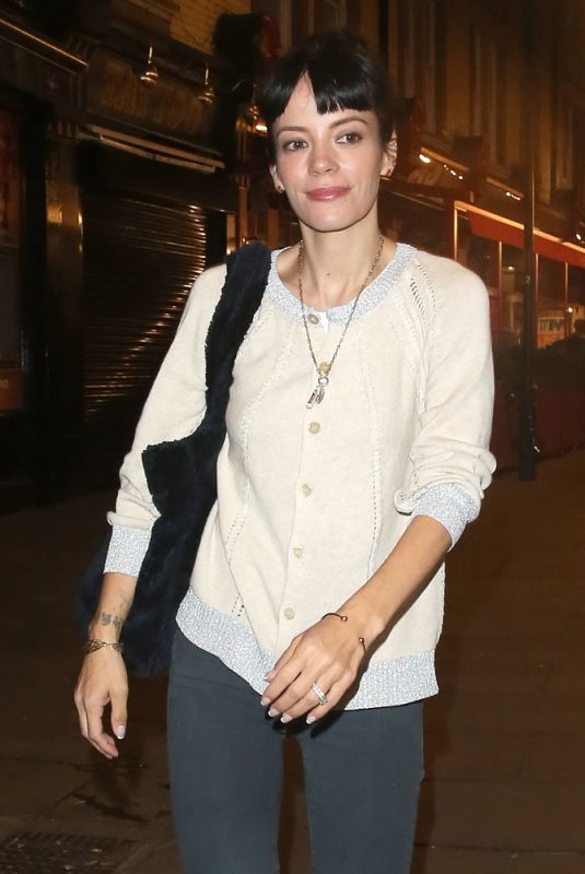 LILY ALLEN Leaves Noel Coward Theatre in London 08/04/2021