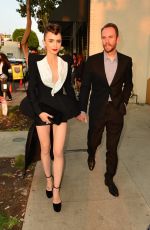 LILY COLLINS and Charlie McDowell at Cartier