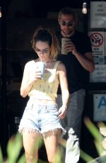 LILY JAMES and Michael Shuman Kissing Out in California 08/08/2021
