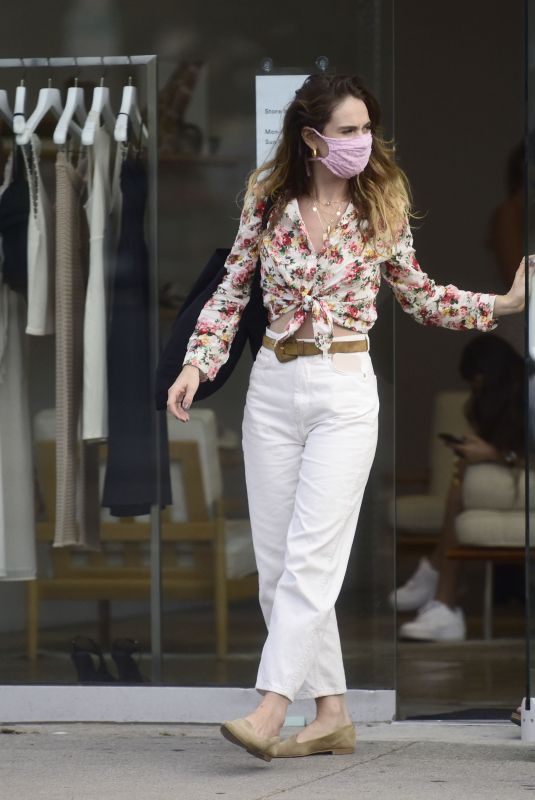 LILY JAMES Out and About in Los Angeles 08.17/2021