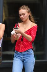 LILY-ROSE DEPP in Denim Out for Coffee in New York 08/17/2021