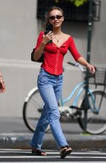 LILY-ROSE DEPP in Denim Out for Coffee in New York 08/17/2021