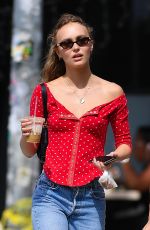 LILY-ROSE DEPP in Denim Out for Coffee in New York 08/17/2021