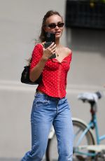 LILY-ROSE DEPP in Denim Out for Coffee in New York 08/17/2021