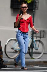 LILY-ROSE DEPP in Denim Out for Coffee in New York 08/17/2021