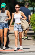 LILY-ROSE DEPP in Denim SHorts Out in New York 08/12/2021