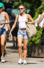 LILY-ROSE DEPP in Denim SHorts Out in New York 08/12/2021